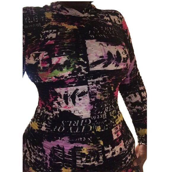Pop Art Waffle Knit Hoodie - Picture 1 of 6